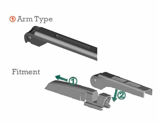 Wiper Blade Arm Type A12 Instructions