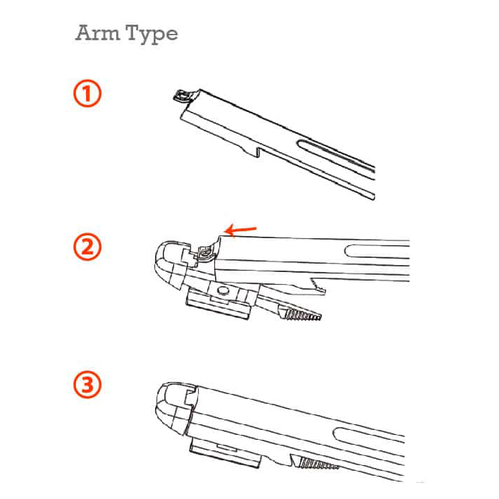 Jenok Wiper Blade Arm Type A1P Instructions