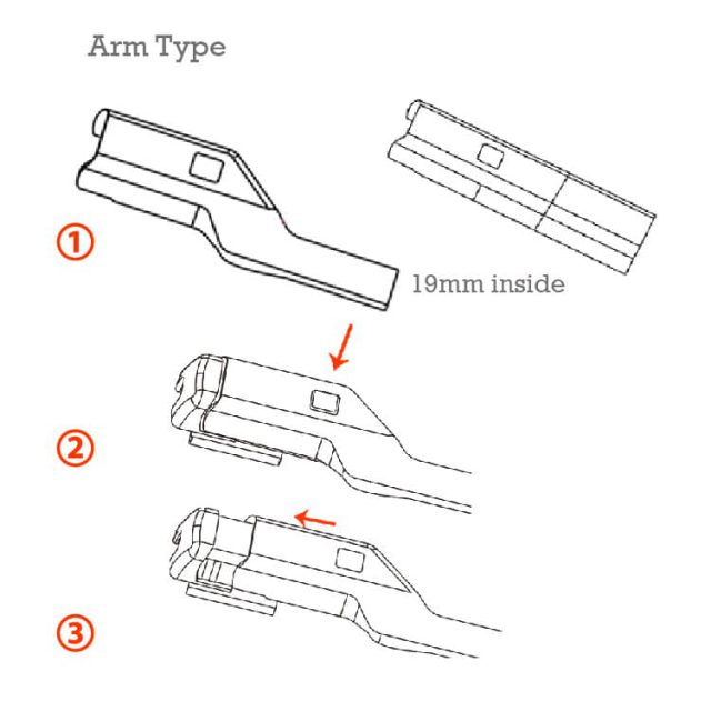 Jenok Wiper Blade Arm Type A4 Instructions