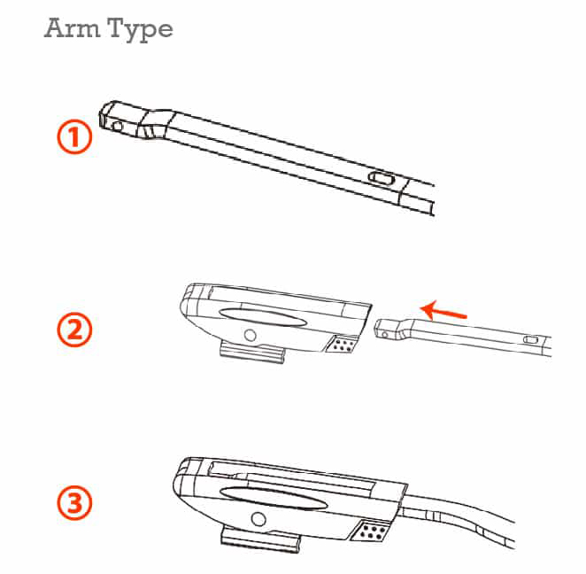 Jenok Wiper Blade Arm Type A8 Instructions